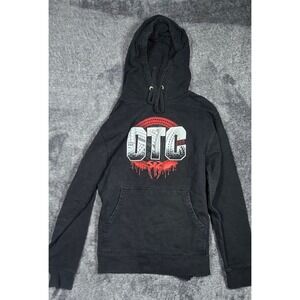 WWE OTC Authentic Black Pullover Hoodie Sweatshirt Size S Graphic Print